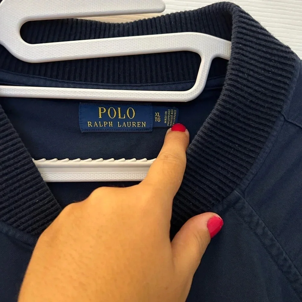 ! Polo By Ralph Lauren  Bomber Navy Blue Jacket Size XL